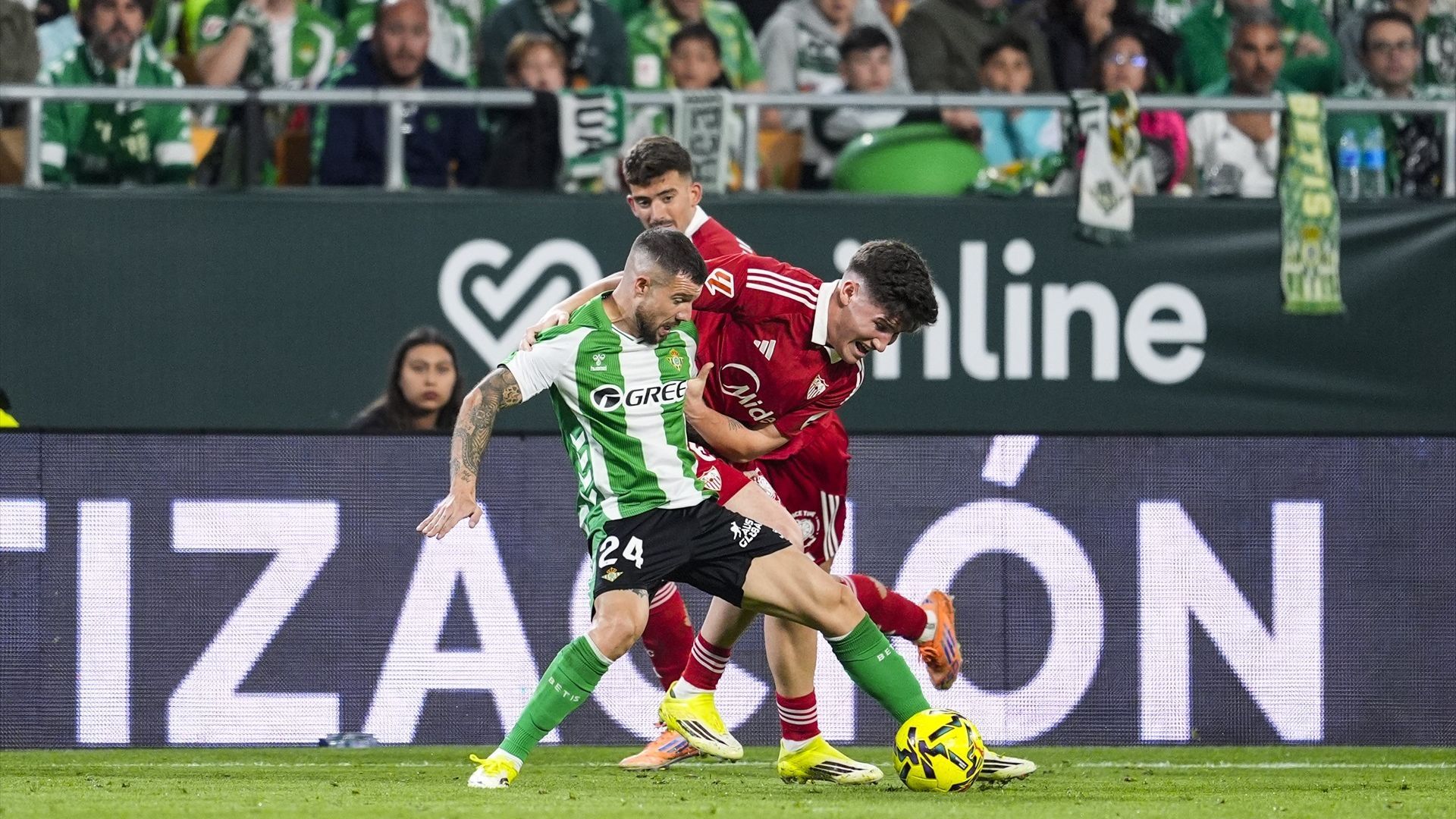 Oso, en el derbi ante el Betis
