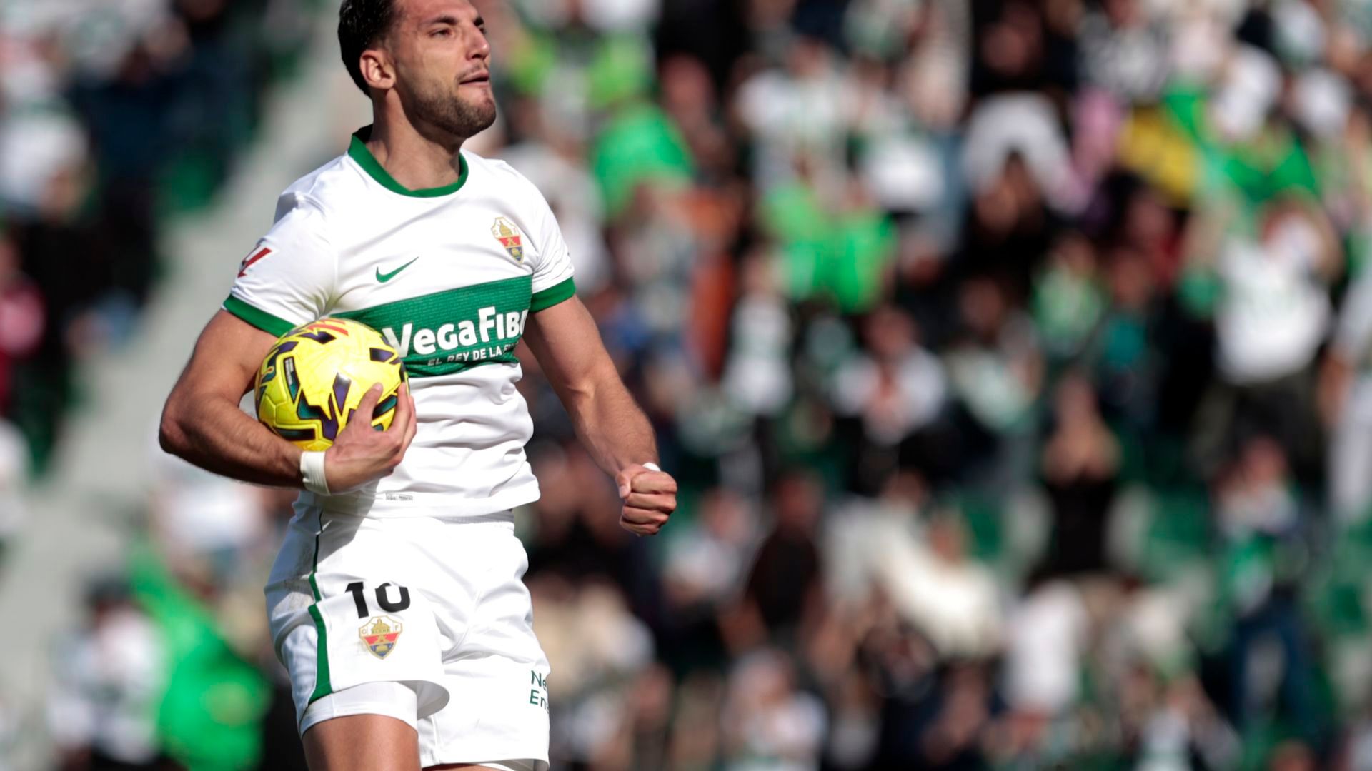 Rafa Mir, tras su gol en el Elche - Espanyol.