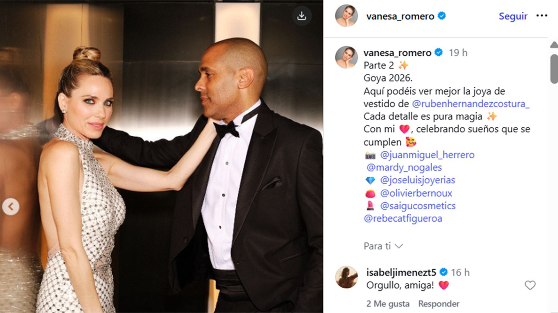 Vanesa Romero y su nuevo novio