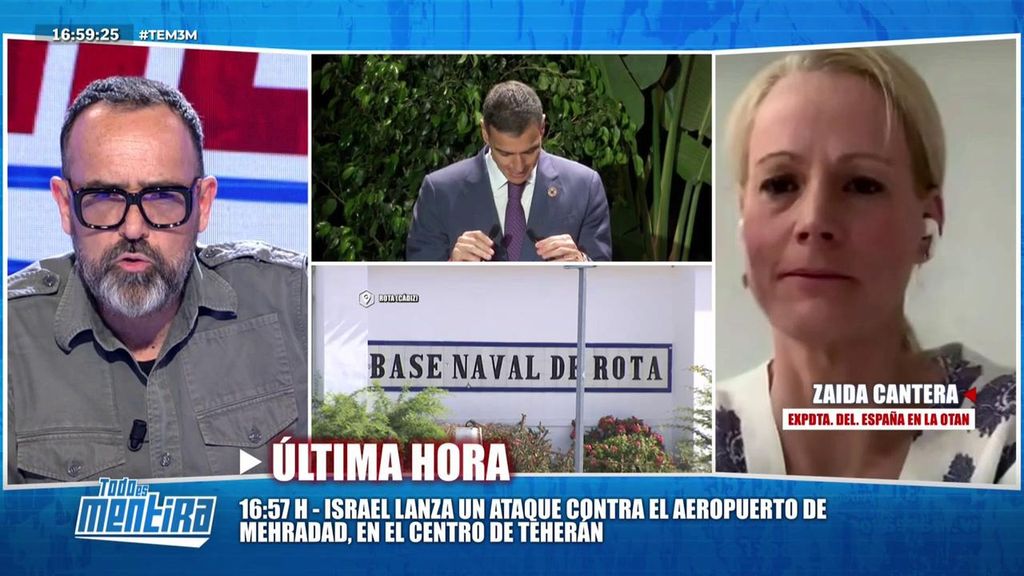 Zaida Cantera asegura que "no somos los únicos" en denegar el uso de las bases militares a Estados Unidos y 'Todo es mentira' lo desmiente