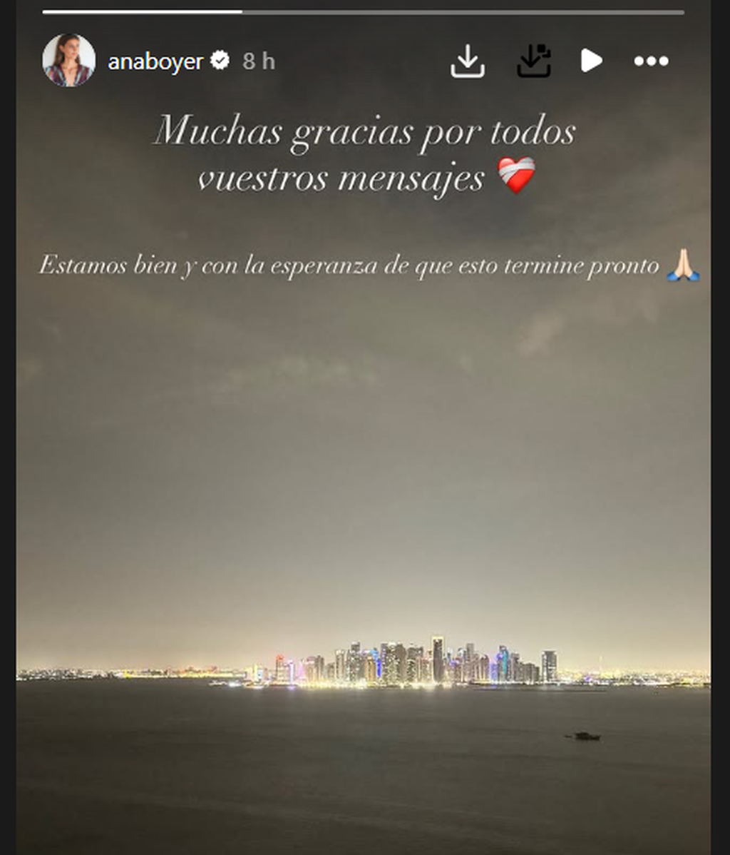 Ana Boyer, atrapada por la guerra con su familia