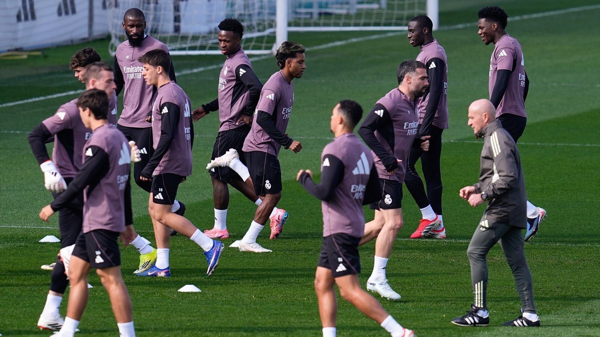 Entrenamiento del Real Madrid en Valdebebas