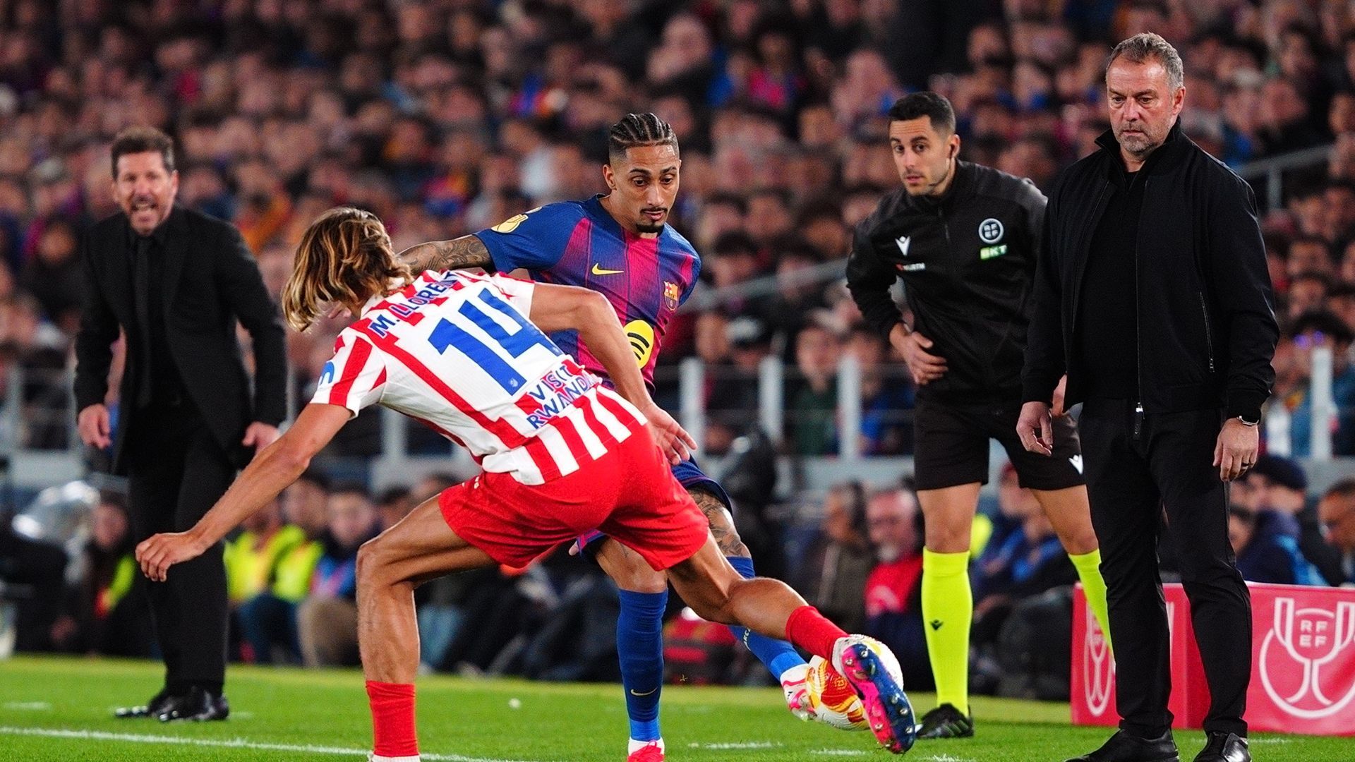 Hansi Flick ante el Atlético en Copa