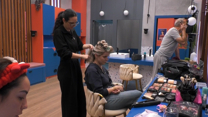 Los finalistas preparándose para la final