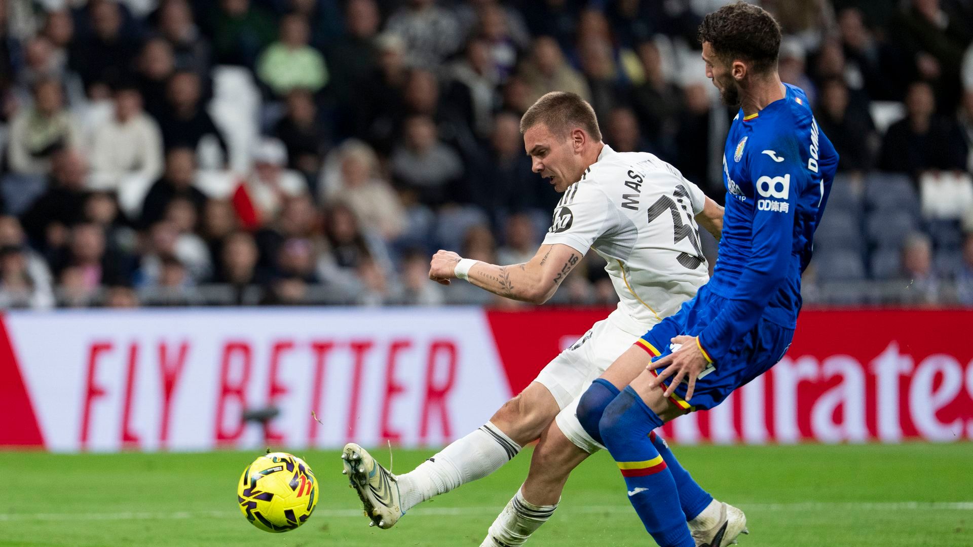 Mastantuono ante el Getafe Mastantuono ante el Getafe
