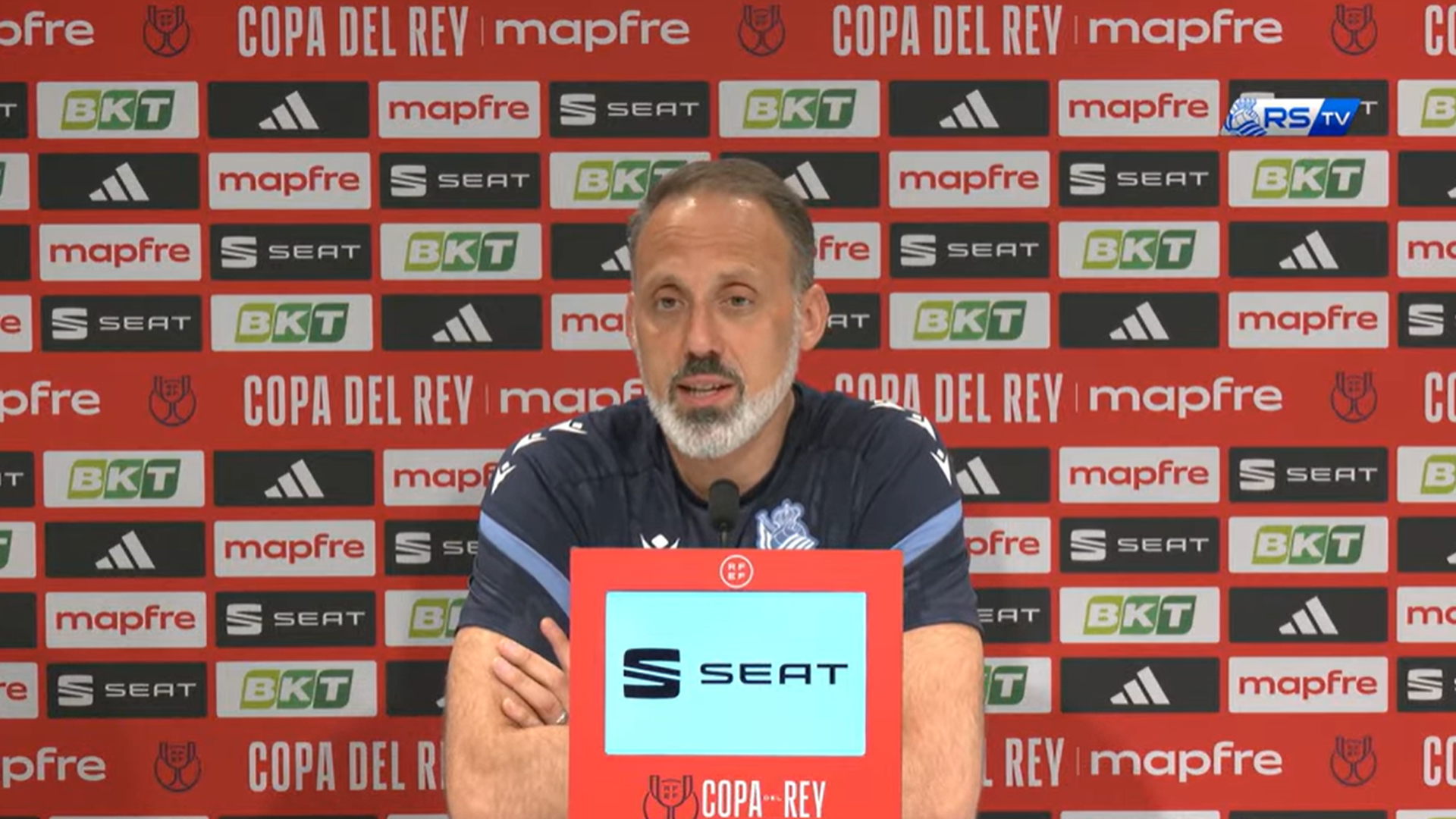 Pellegrino Matarazzo, en rueda de prensa de la Real Sociedad