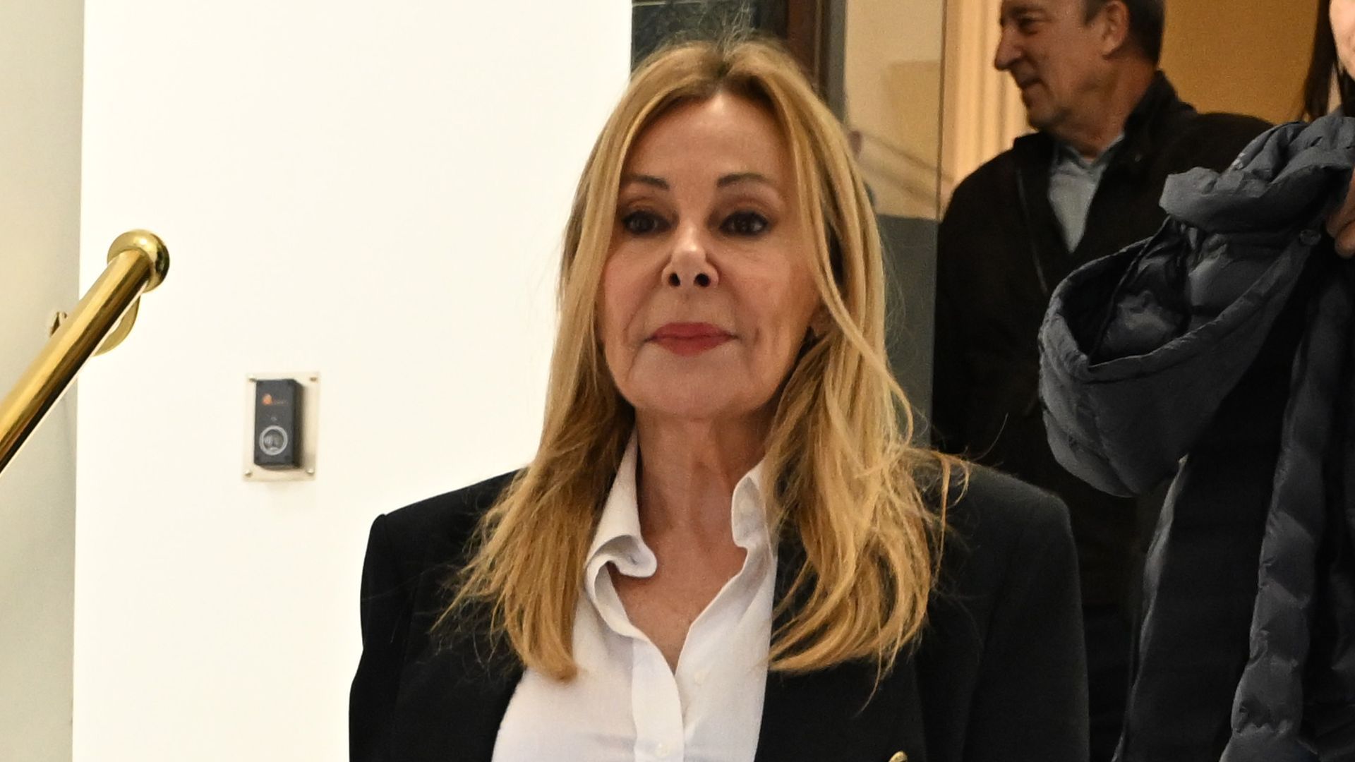 Ana Obregón, en la capilla ardiente de Fernando Ónega Ana Obregón, en la capilla ardiente de Fernando Ónega