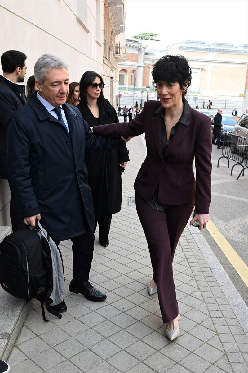 Elma Saiz, en la capilla ardiente de Fernando Ónega