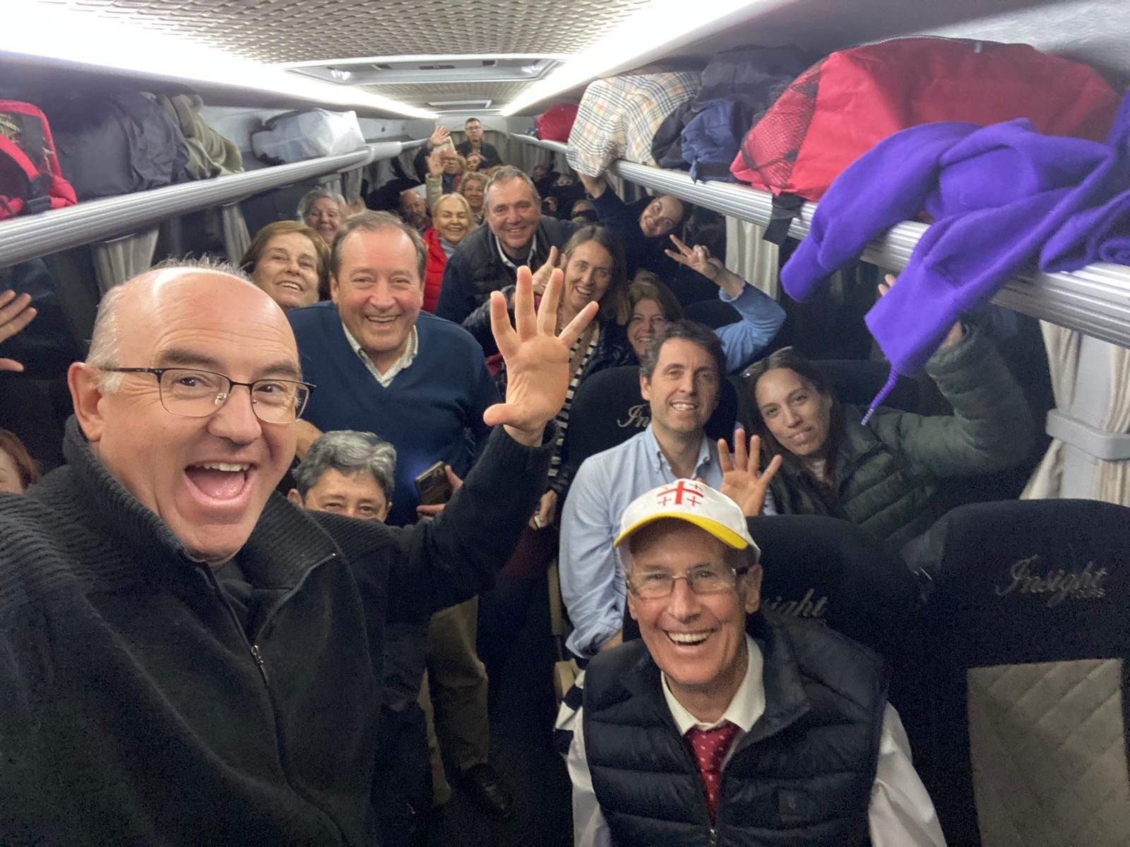 La expedición de andaluces en Jerusalén abandona Tierra Santa en autobús