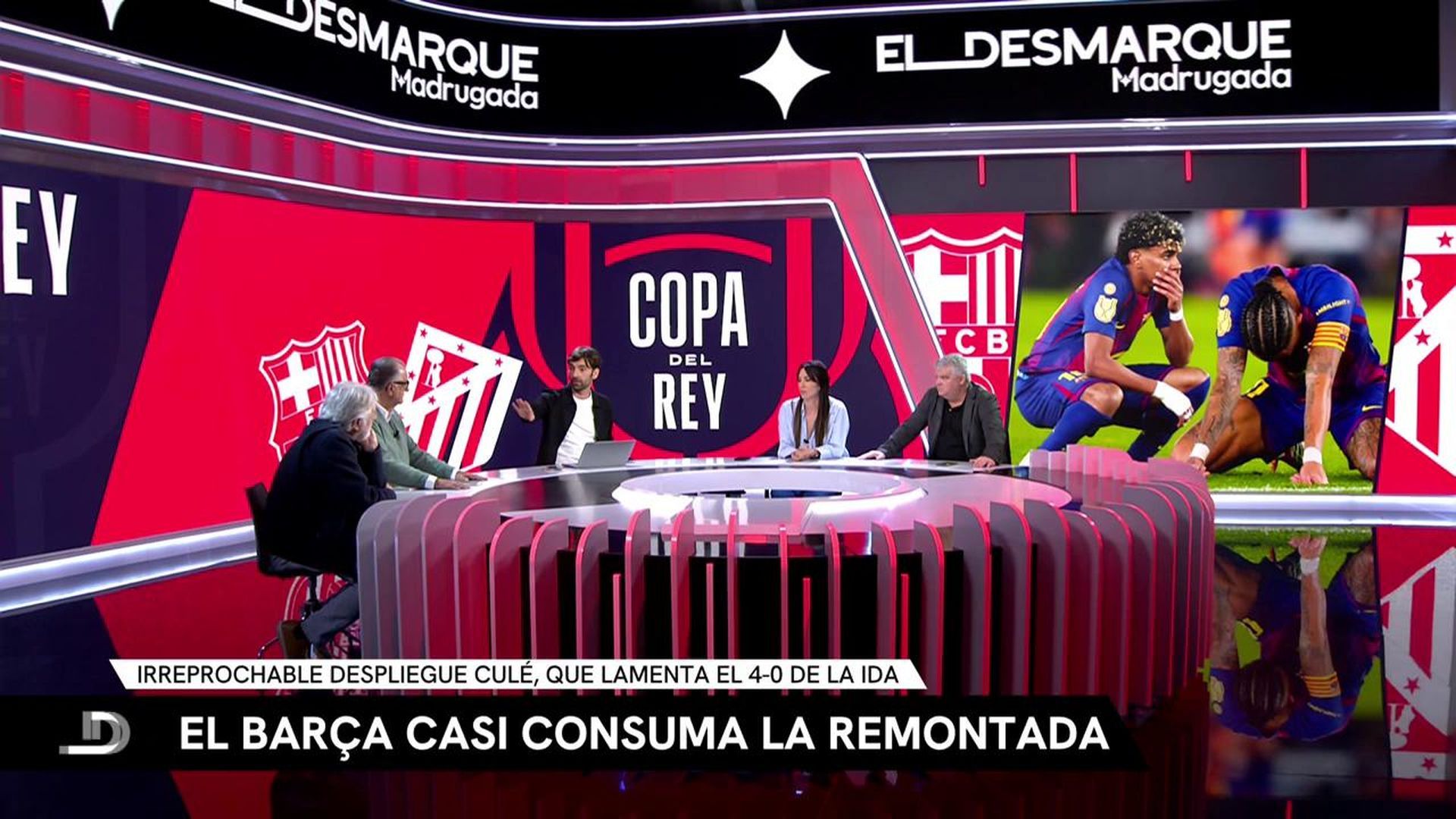 La mesa de debate sobre el Atlético