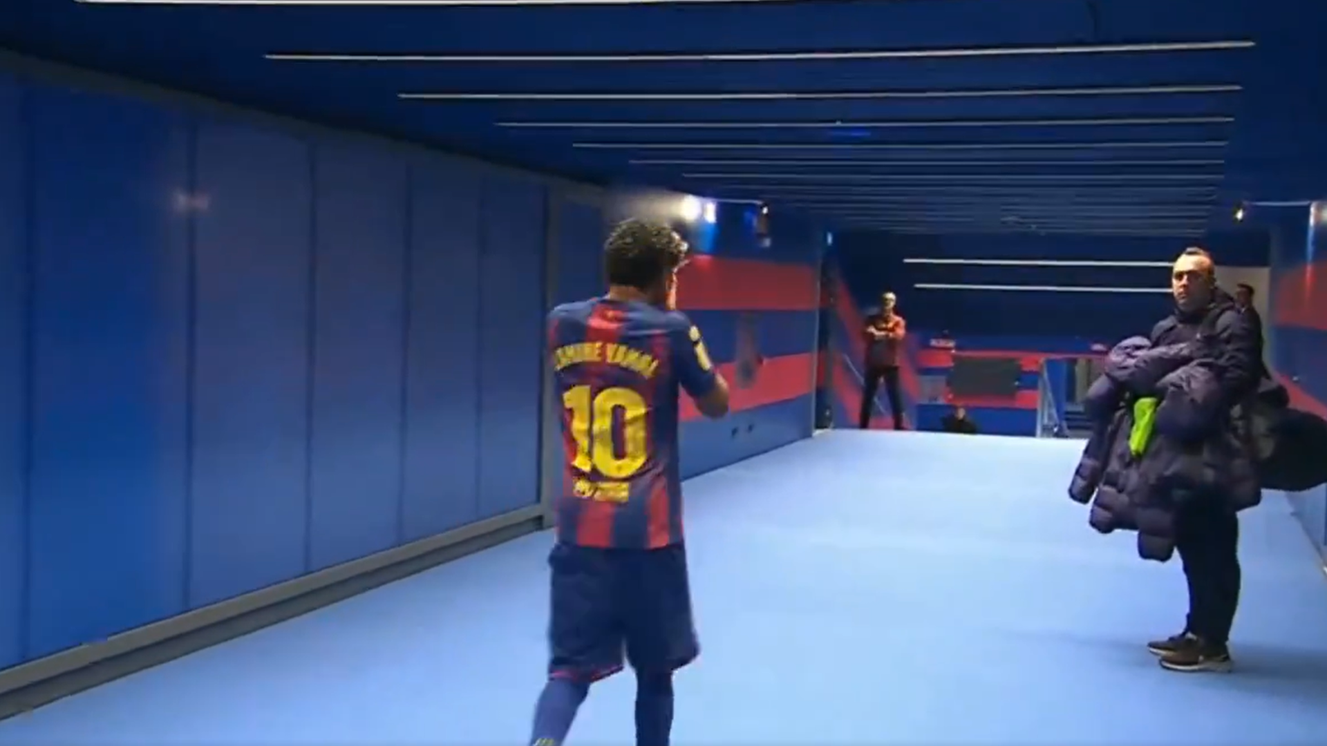 Lamine Yamal nada más terminar el partido contra el Atleti Lamine Yamal nada más terminar el partido contra el Atleti