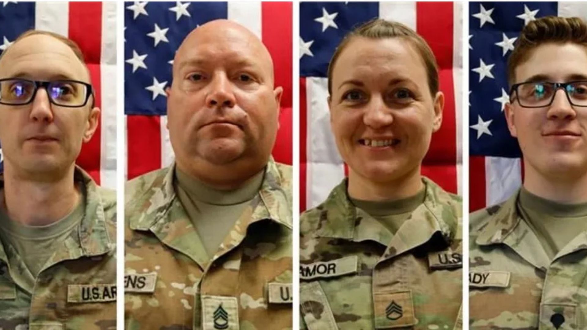 Una imagen de los cuatro soldados americanos muertos en la guerra con Irán
