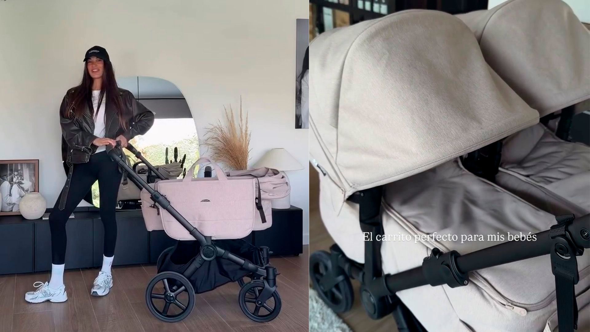 El carrito gemelar de Estela Grande