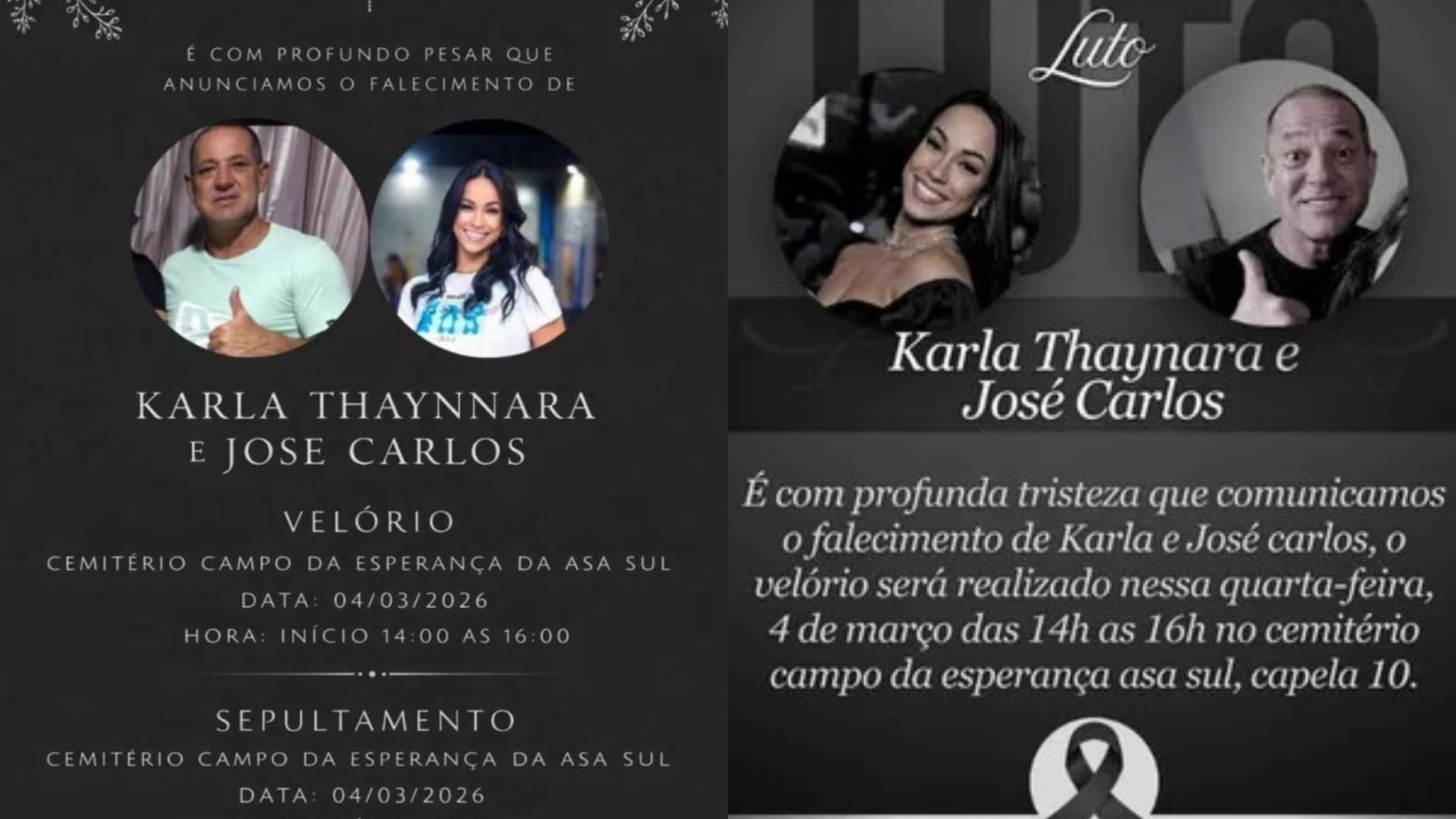 La comunicación de la muerte de la influencer y de su padre