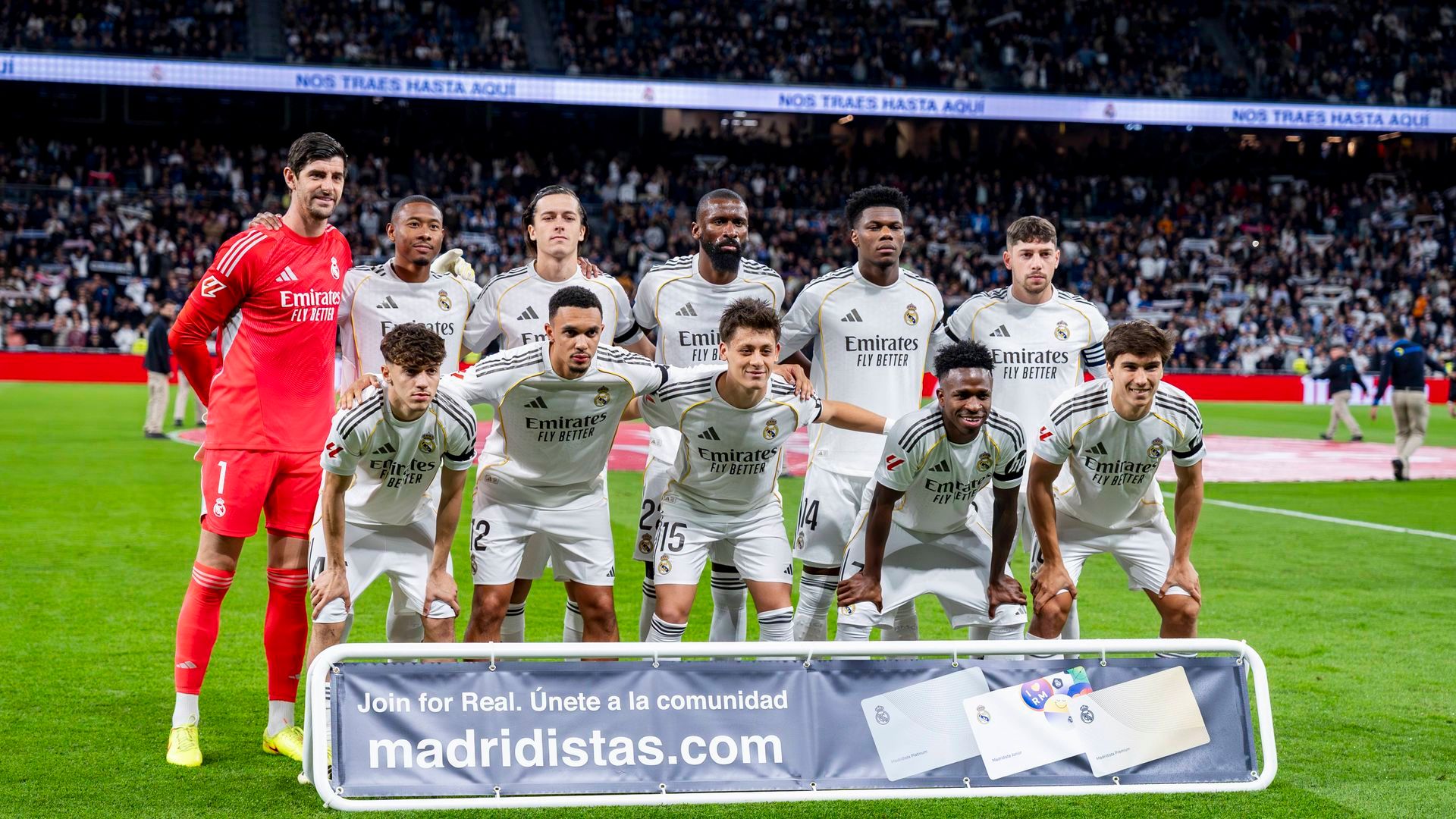 Los jugadores del Real Madrid antes del Getafe