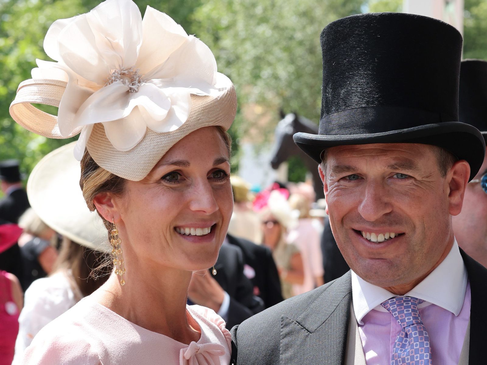 Peter Phillips y Harriet Sperling en Ascot