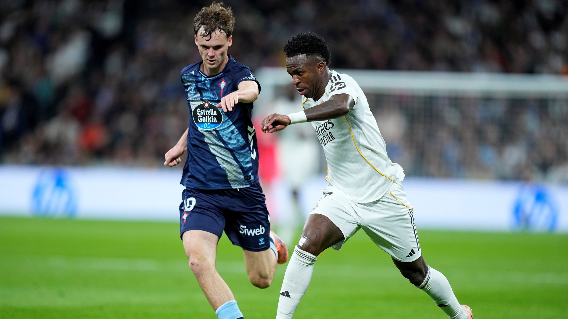 Swedberg y Vinicius en un Real Madrid - Celta de Vigo