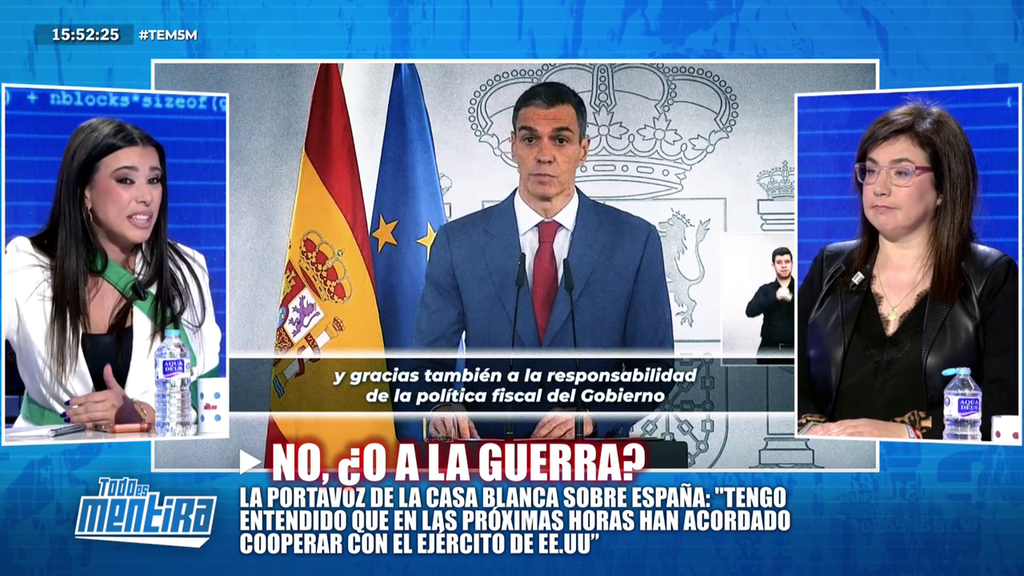 Tensión entre Sarah Santaolalla y Ana Vázquez sobre el papel del Gobierno en el conflicto de Oriente Medio