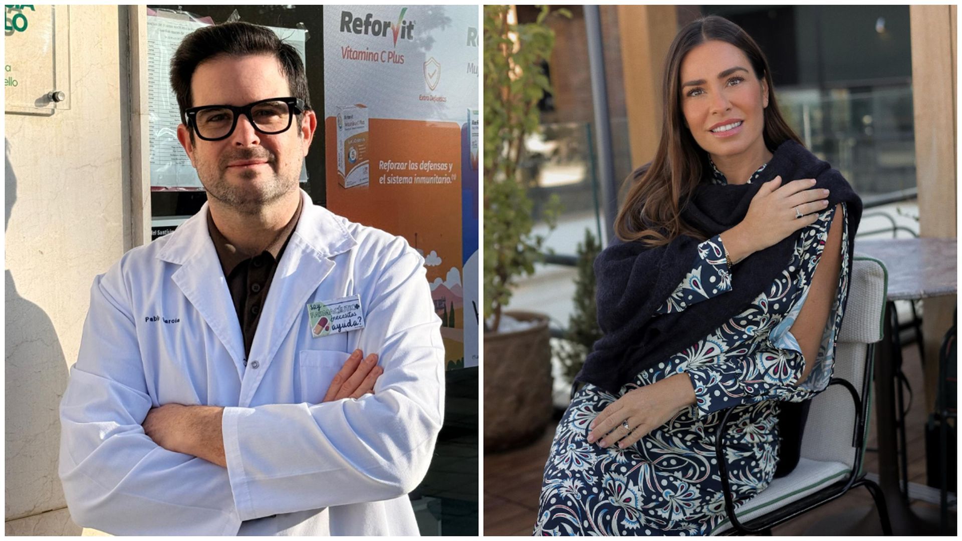 El farmacéutico Pablo García y Marta Carriedo, la influencer que ha creado la polémica de las vacunas