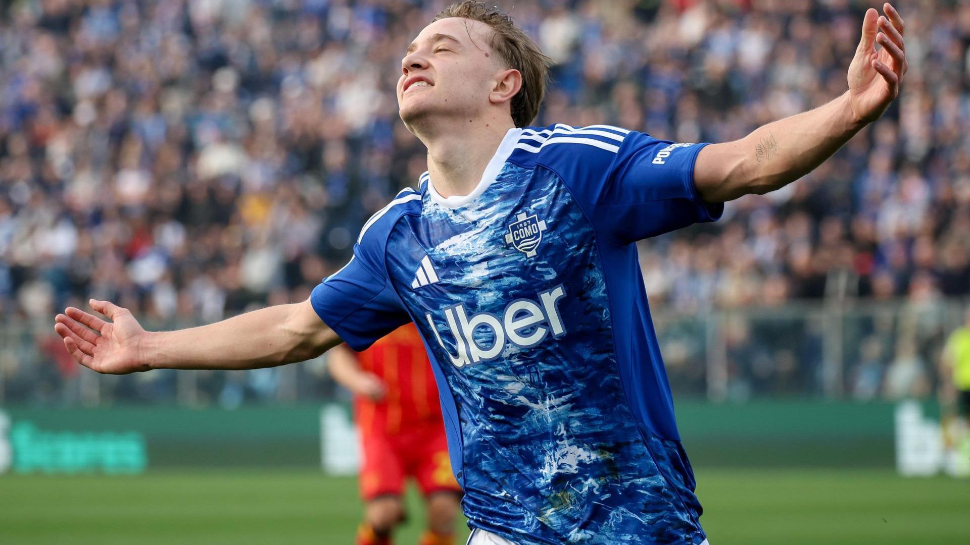 Jesús Rodríguez, en un partido con el Como