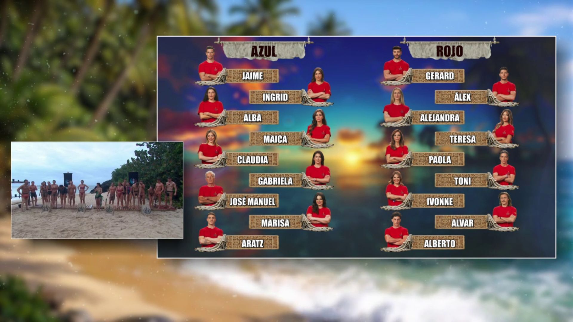 Los dos equipos de 'Supervivientes 2026'