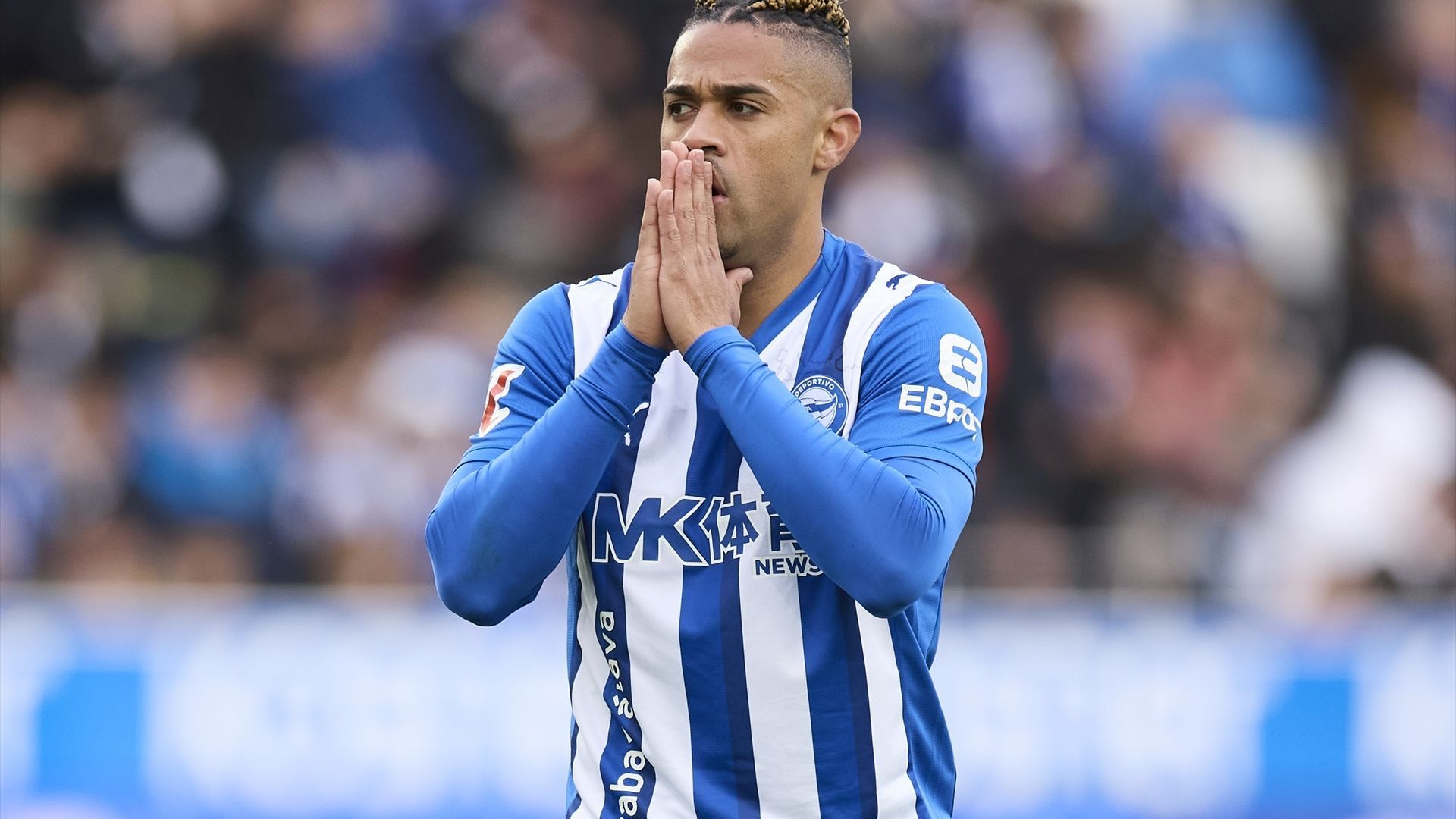 Mariano Díaz se lamenta en un partido del Alavés