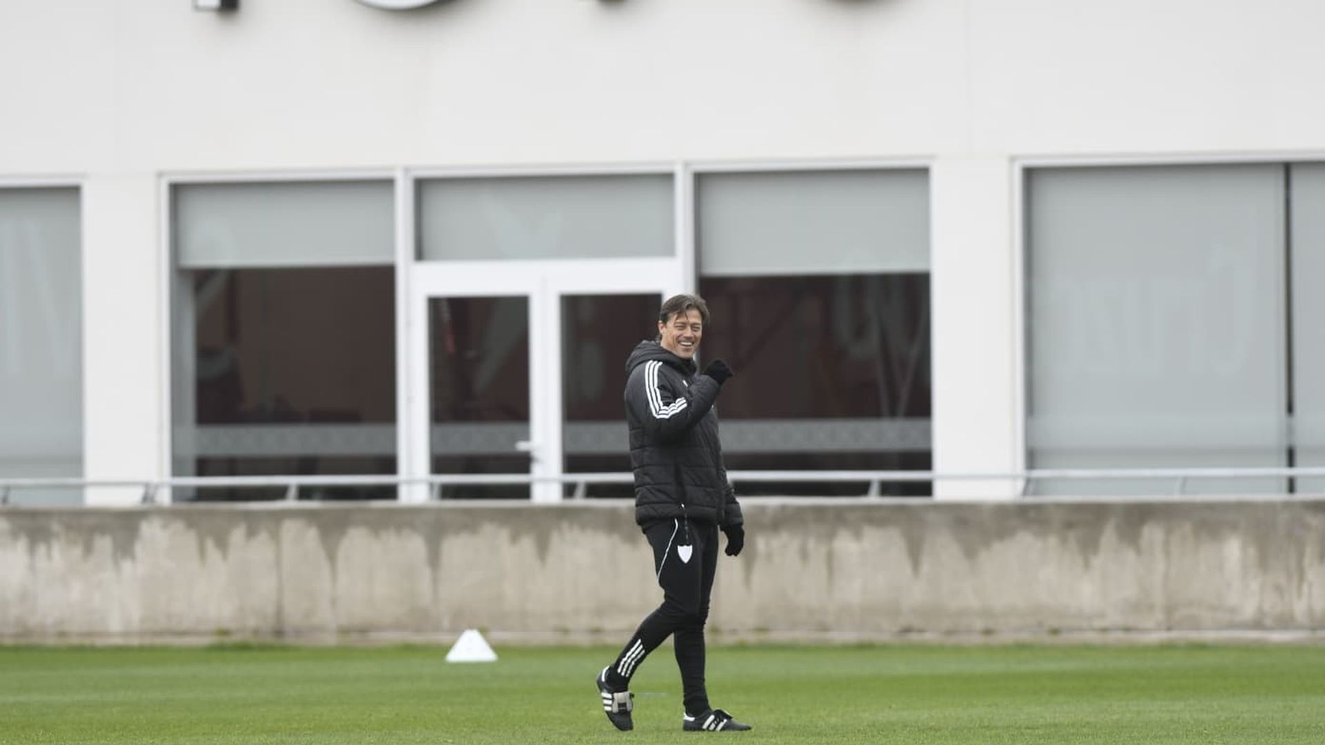Matías Almeyda, en el entrenamiento de este viernes