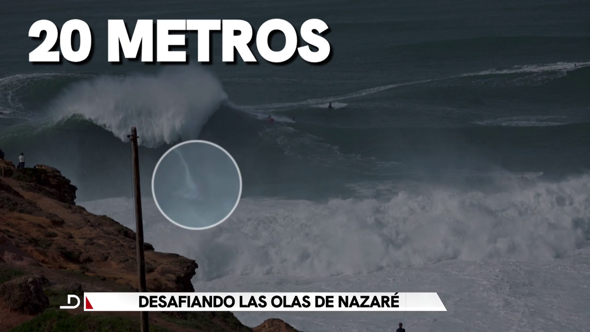 El momento del impacto de la ola en Alberto Truncer