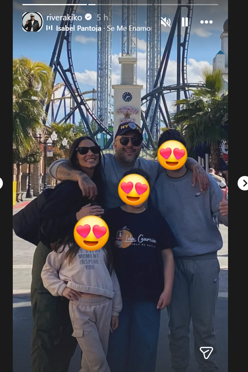 Kiko Rivera con sus hijos y Lola García