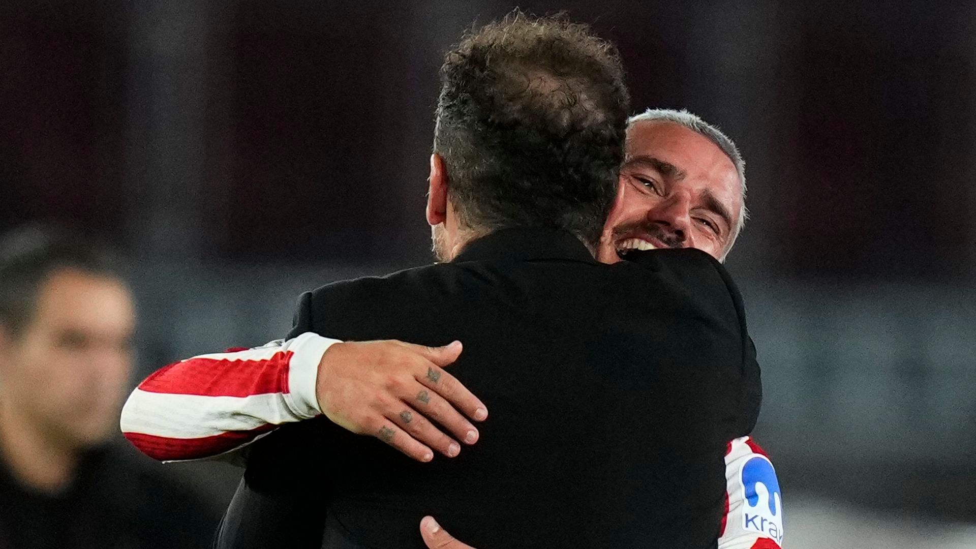 Simeone y Griezmann en un partido del Atleti