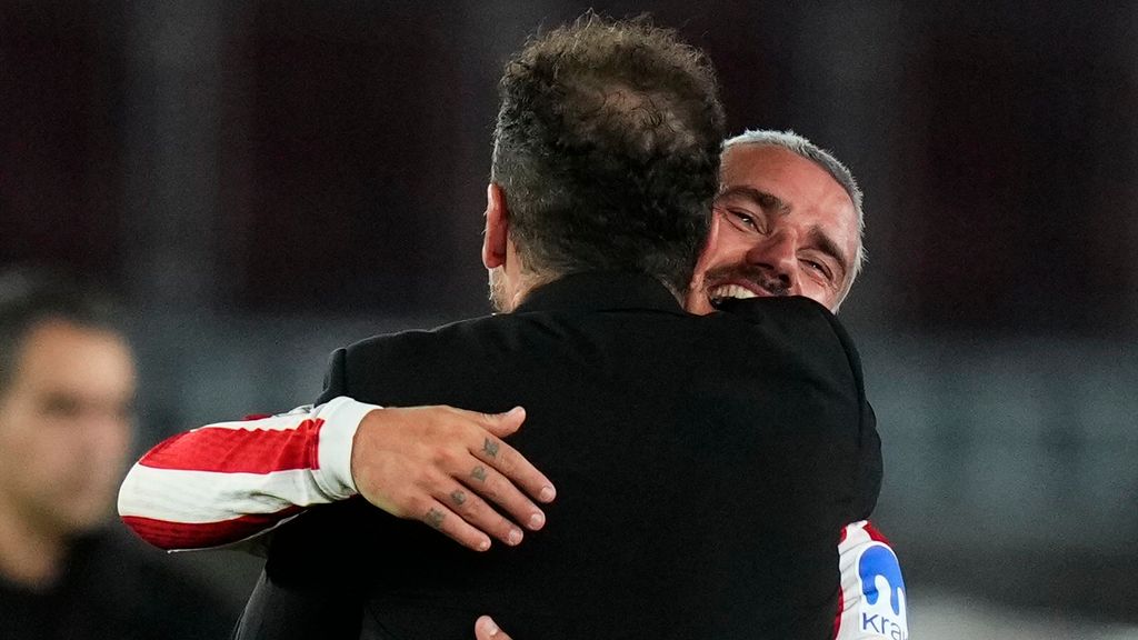 A Simeone se le escapa la sonrisa cuando le preguntan por Griezmann y su futuro: "La gente va a estar contenta"