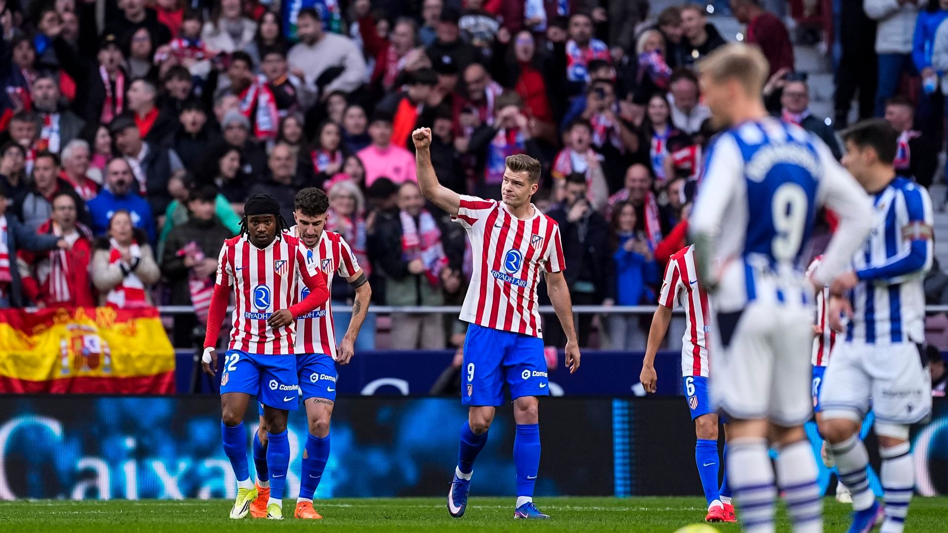 Sorloth celebrando su gol ante la Real Sociedad
