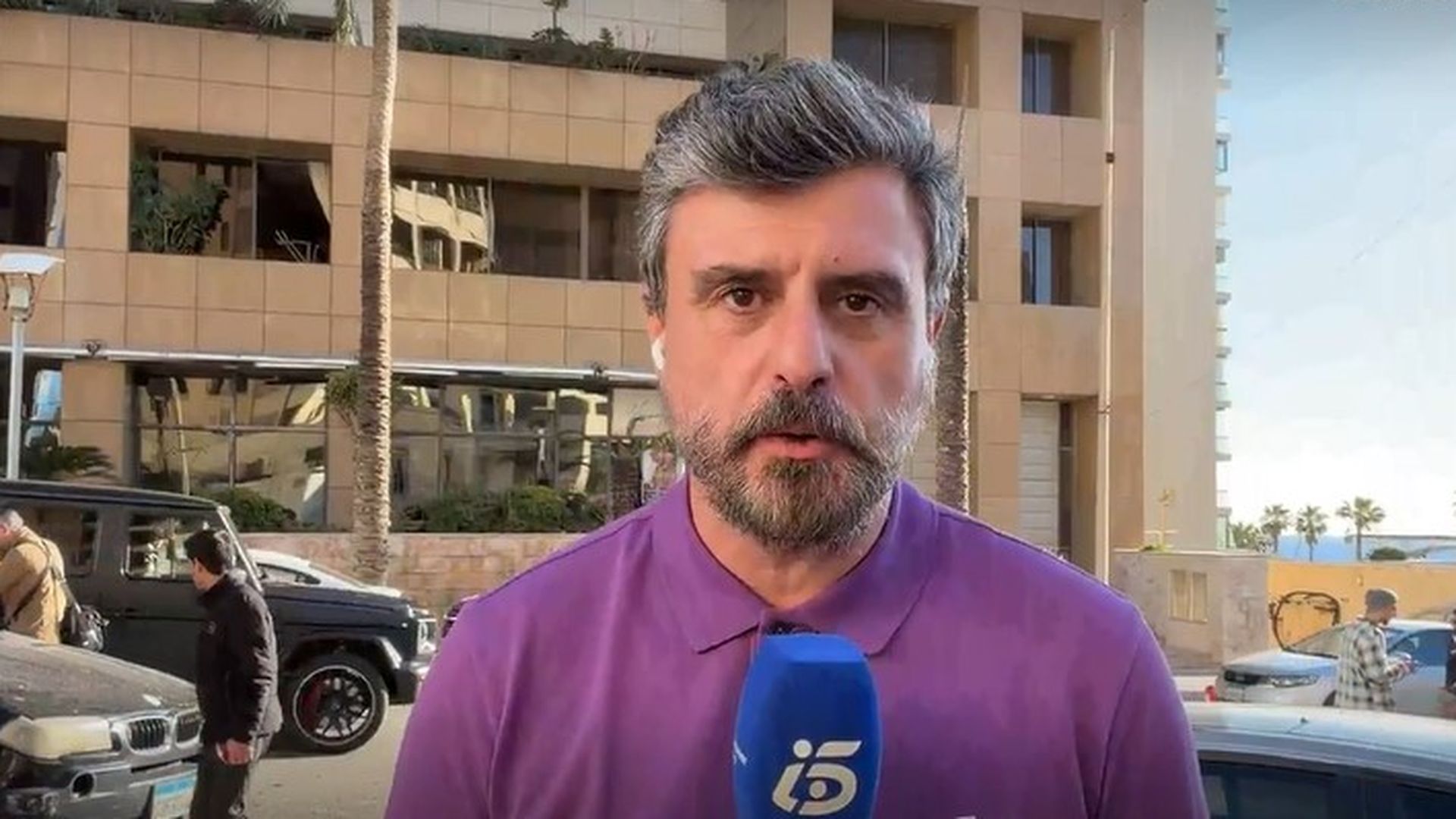 Así ha informado Marcos Méndez del ataque al hotel de Beirut