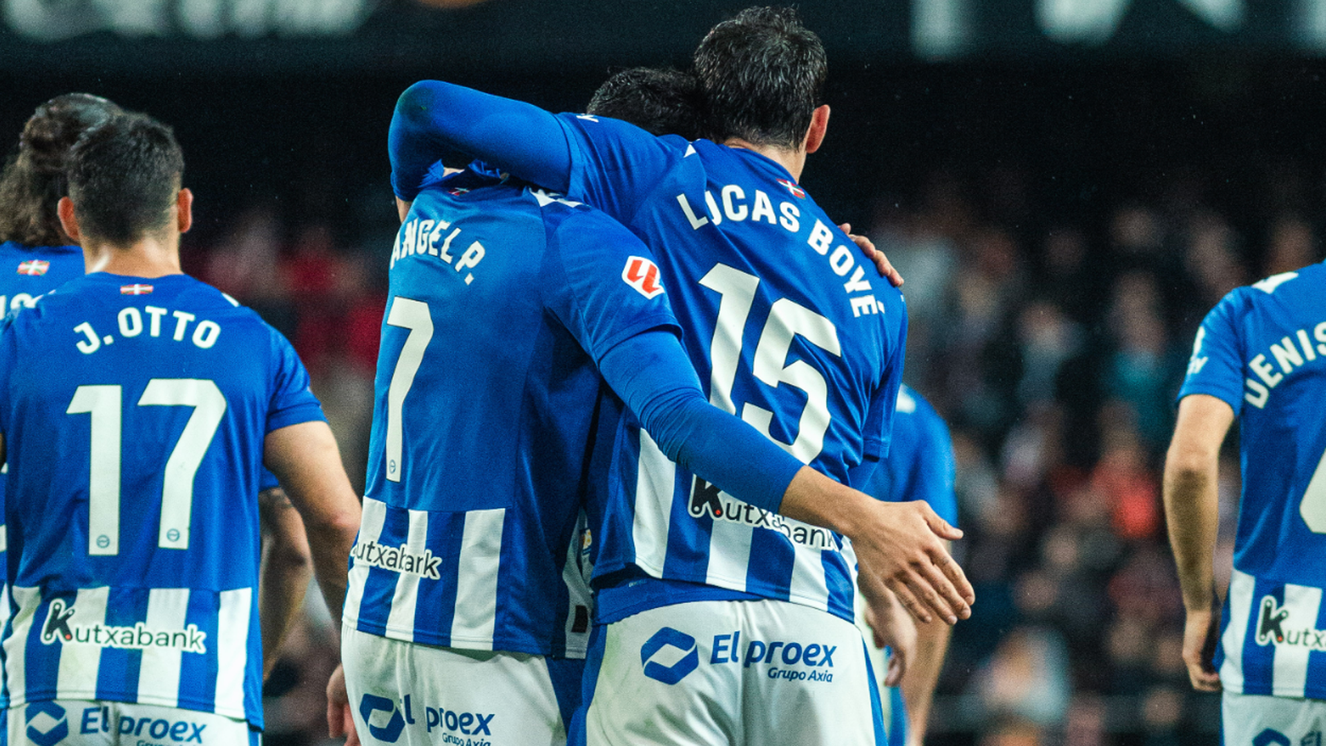 Lucas Boyé celebra su segundo gol en Mestalla