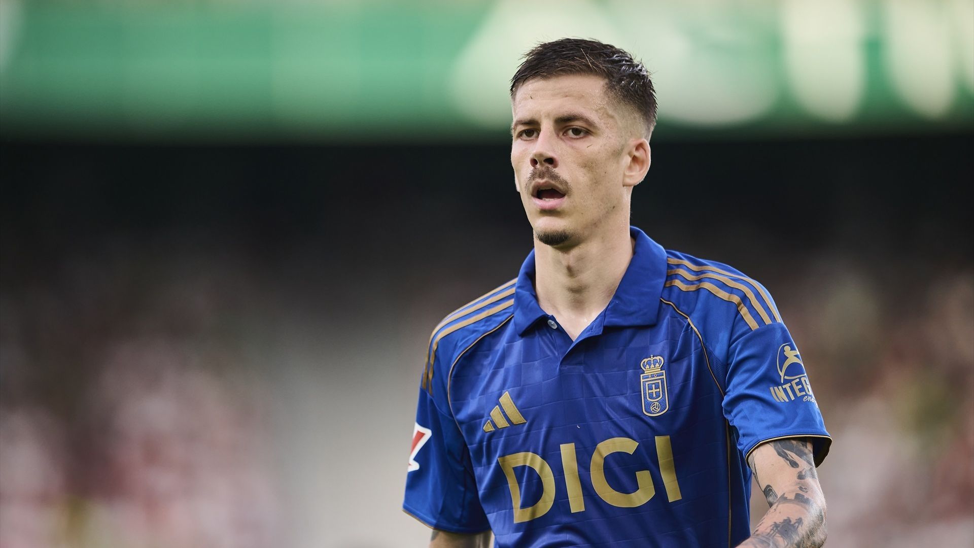 Luka Ilic, en un partido del Real Oviedo