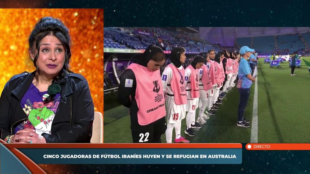 Nilufar Saberi, activista iraní en España, después de que las jugadoras iraníes se hayan negado a cantar el himno: "Les puede costar la vida"