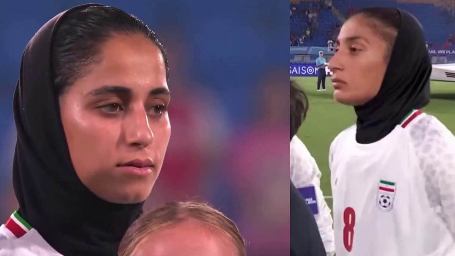 Dos futbolistas de la selección iraní femenina Dos futbolistas de la selección iraní femenina