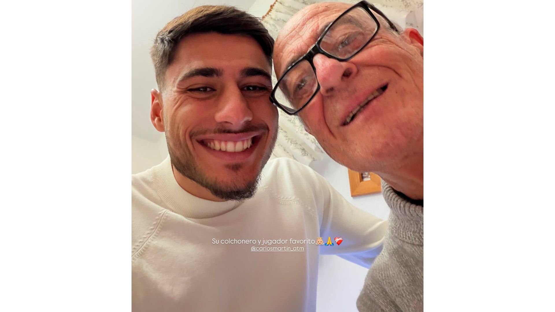 El novio de Tania Déniz con su abuelo