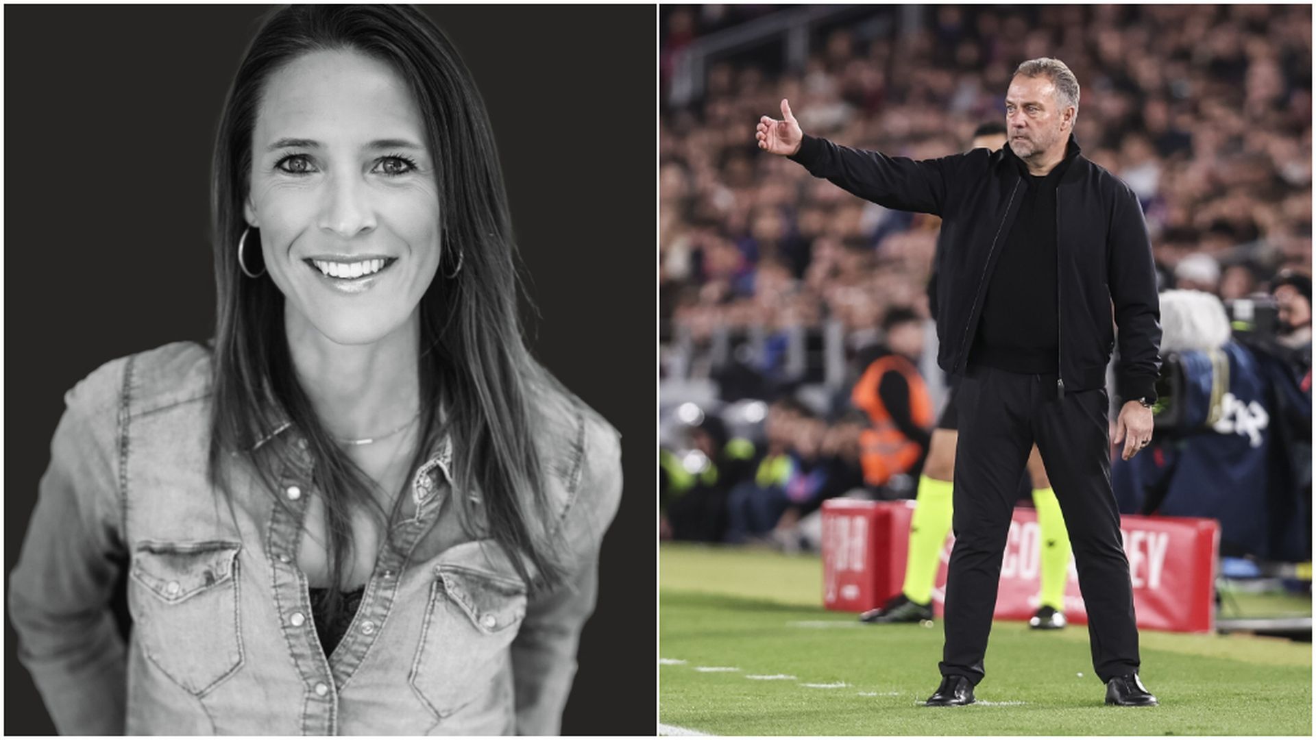 Fotomontaje de Anna West y Hansi Flick