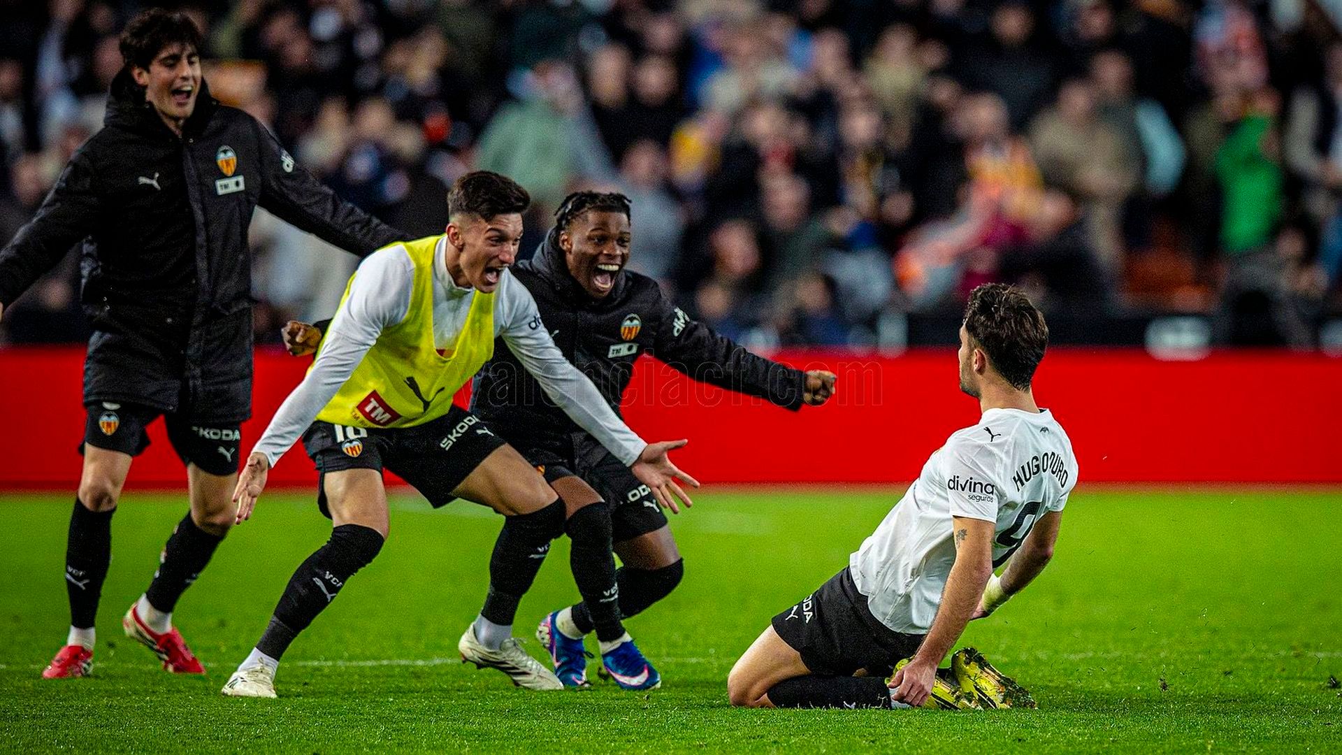 Hugo Duro celebra su gol contra el Alavés Hugo Duro celebra su gol contra el Alavés