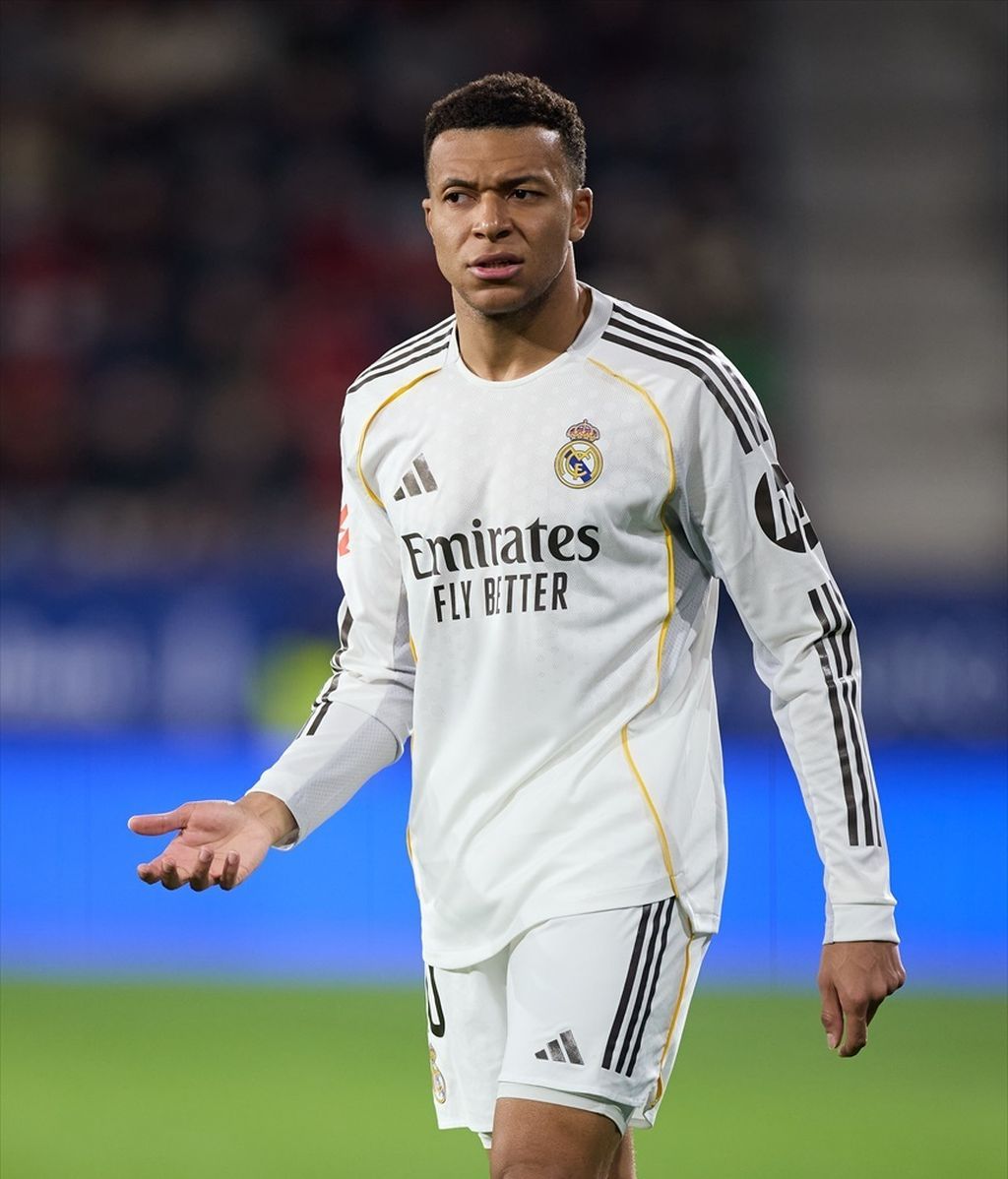 Mbappé, en un partido con el Real Madrid
