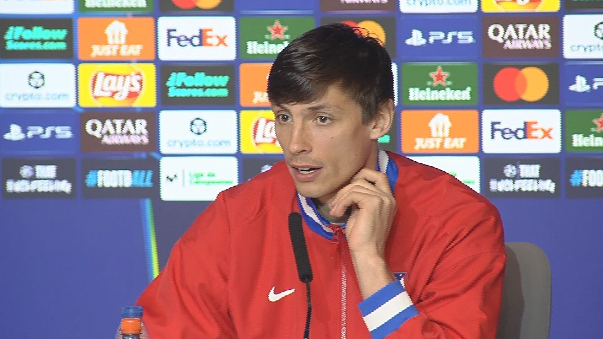 Robin Le Normand, en sala de prensa