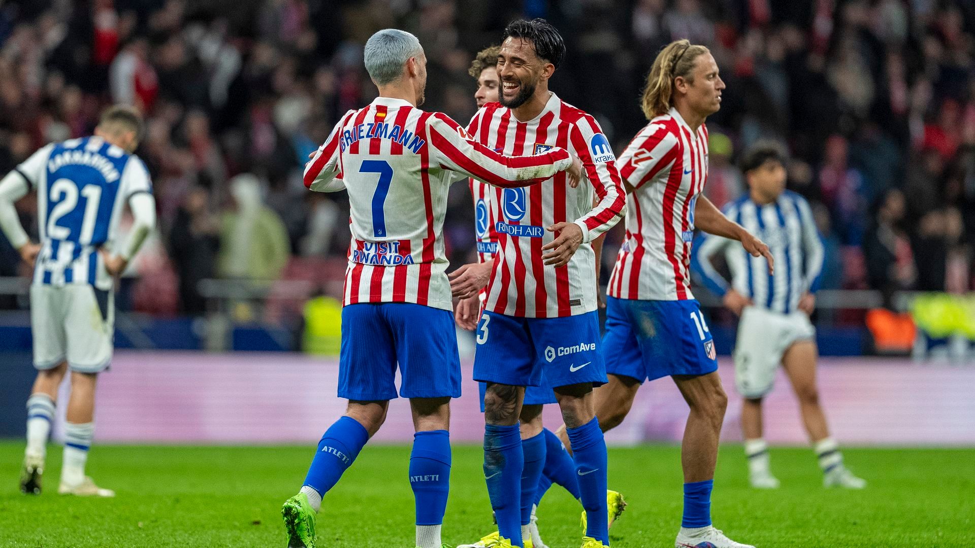 Griezmann, durante el Atlético - Real Sociedad.