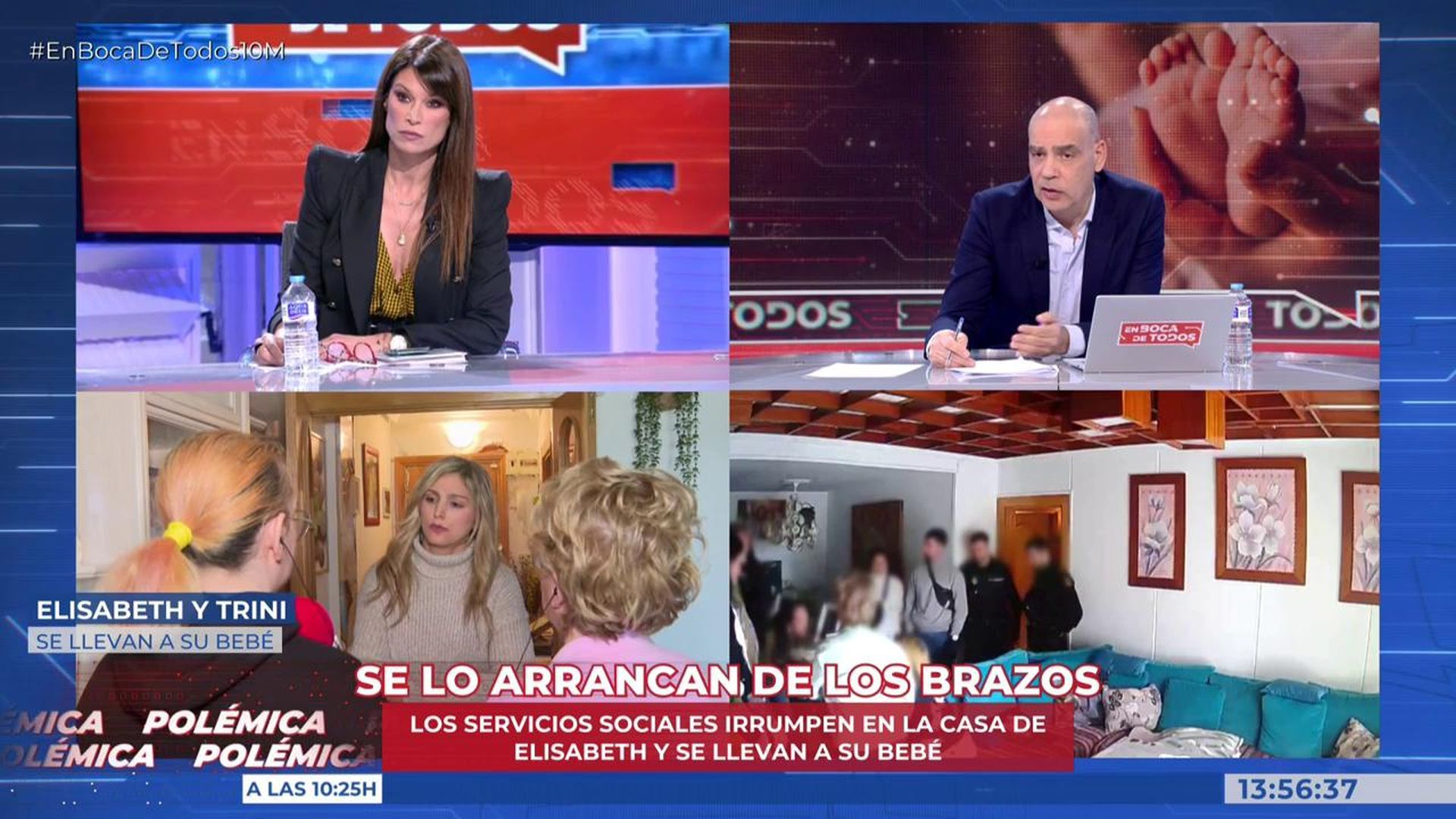 Impactantes imágenes | Los servicios sociales arrancan a un bebé de los brazos de su madre