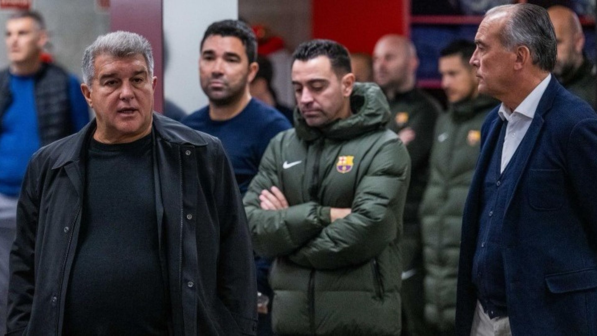 Joan Laporta, Deco y Xavi Hernández