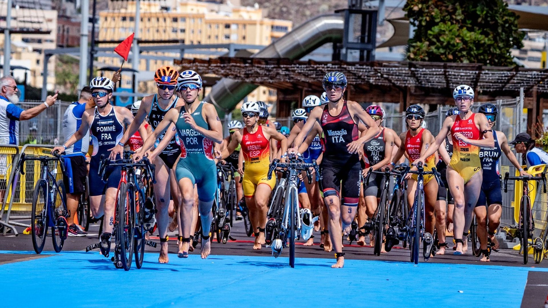 La prueba de ciclismo en el Triatlón