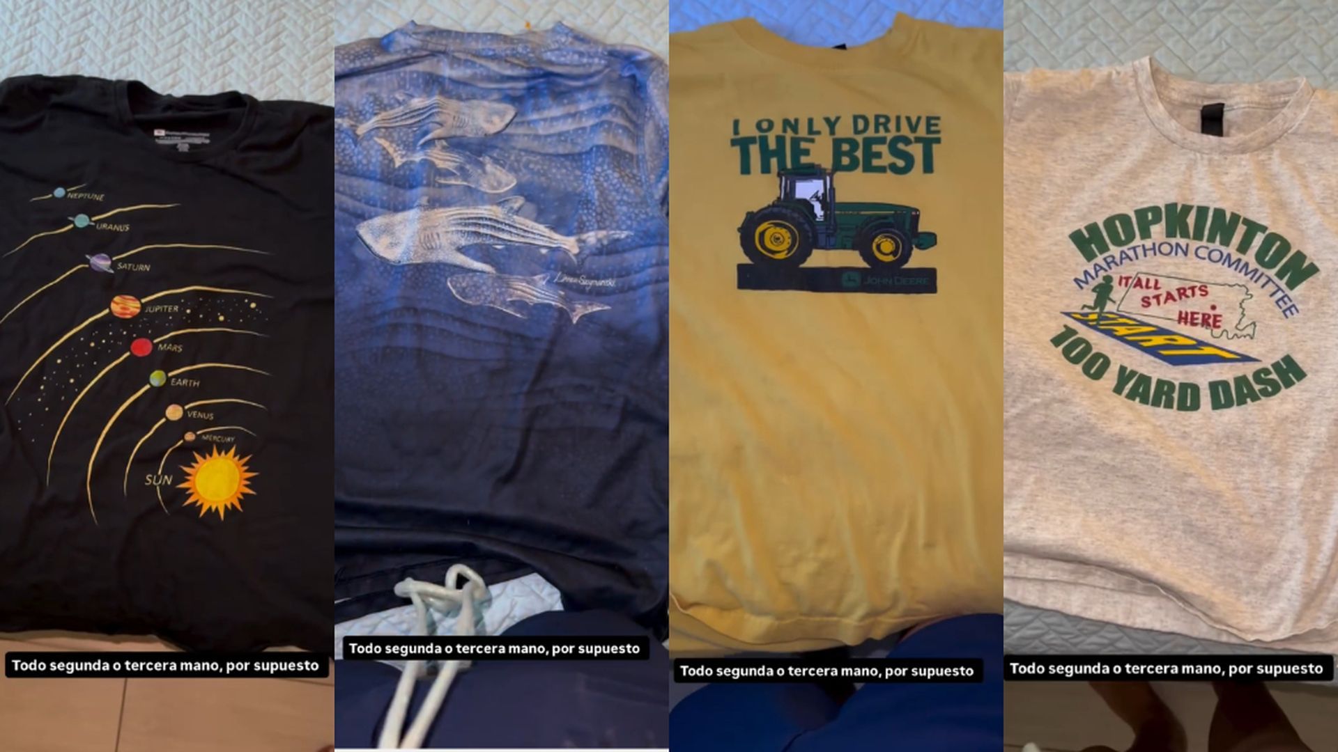 Las camisetas que María Lamela ha comprado en Honduras