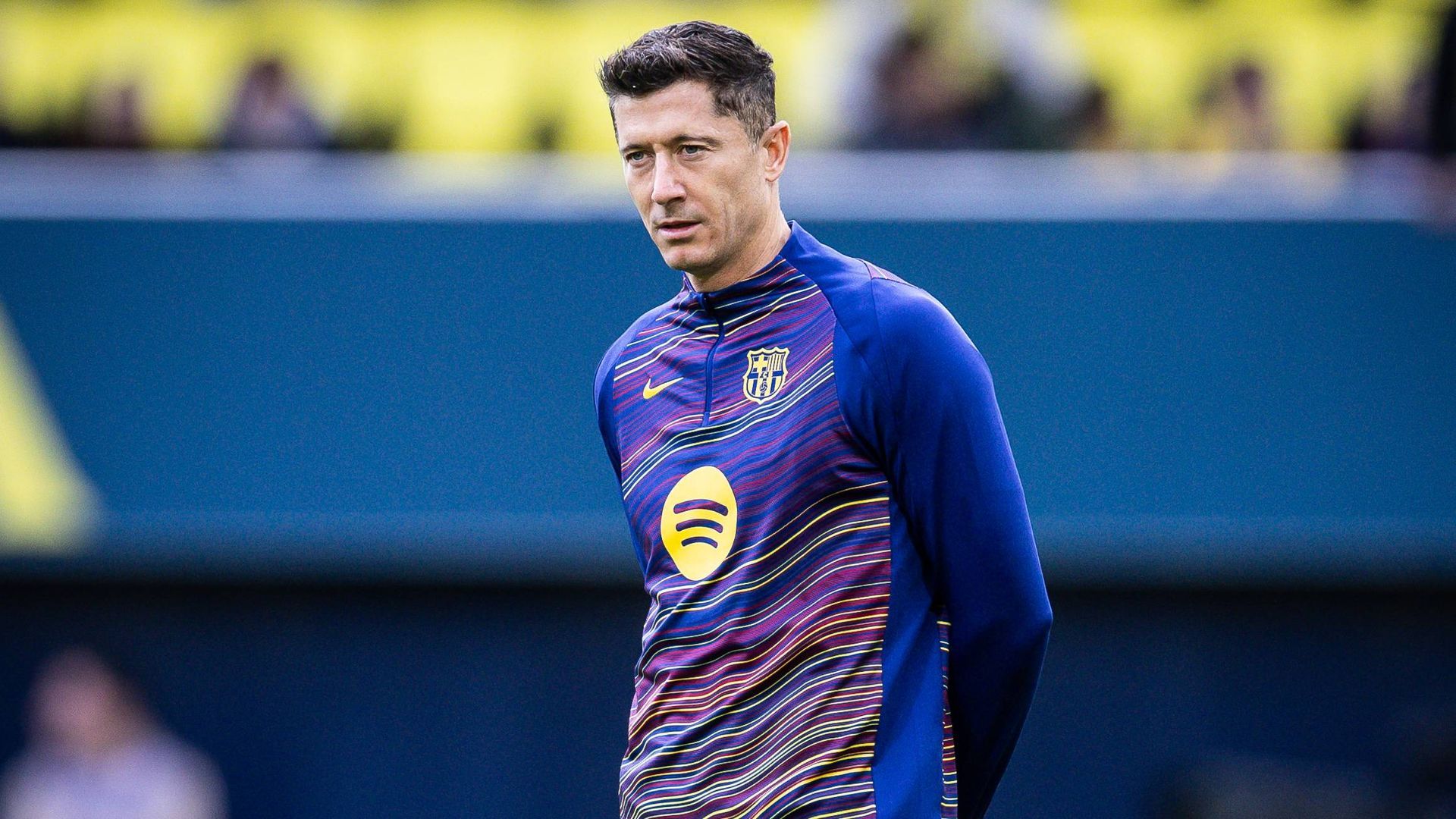 Robert Lewandowski en un partido con el FC Barcelona