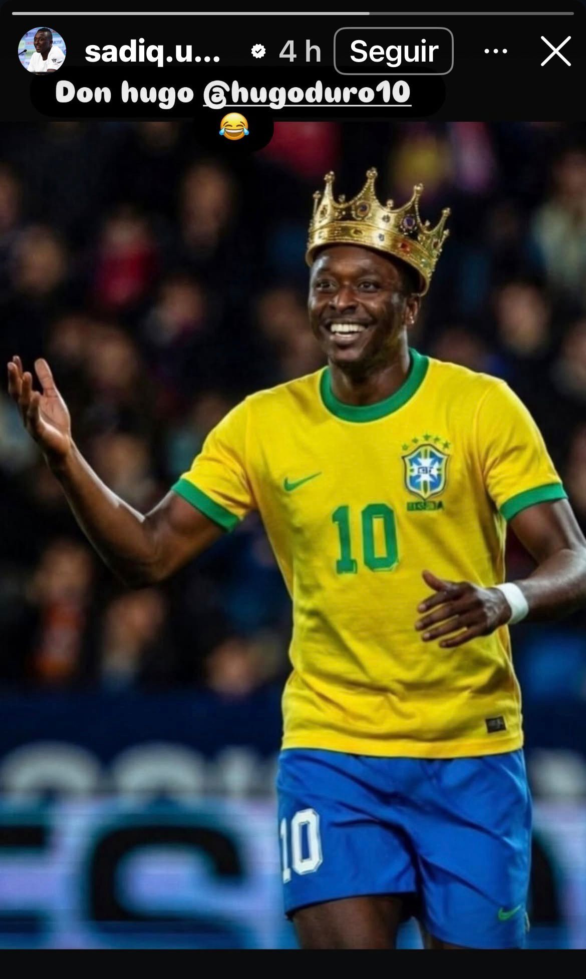 Sadiq se disfraza de Pelé