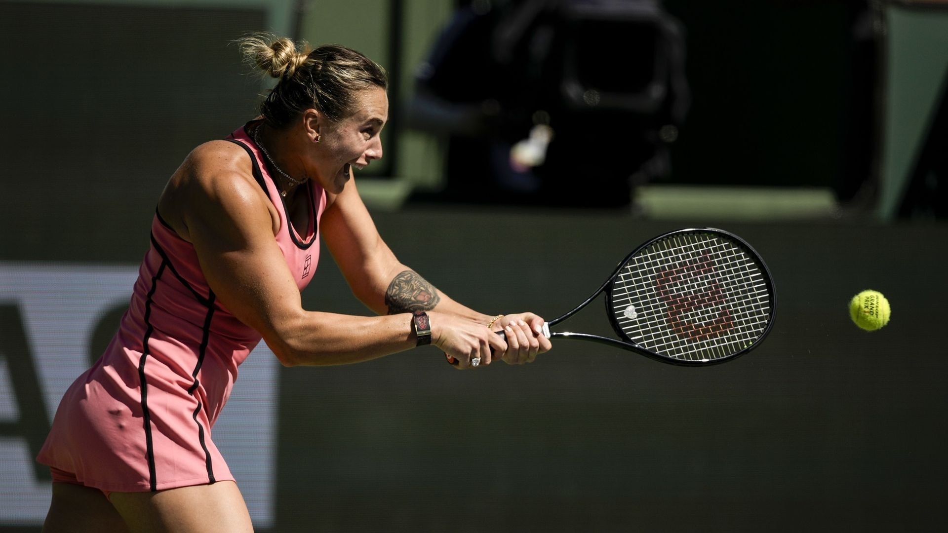 Aryna Sabalenka durante un partido